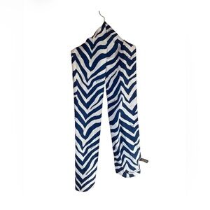 Coach silk scarf navy off white